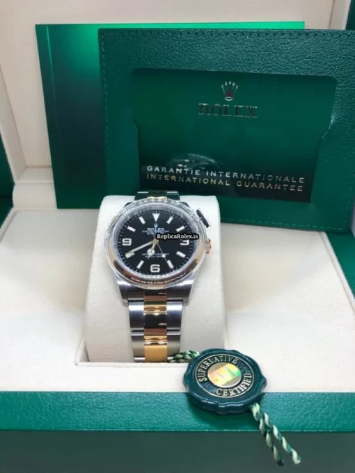 Terrific Fake Rolex Explorer 124273 Caliber 3230 Automatic Movement 36mm Gold/steel Case Mens/unisex Watch - Image 4