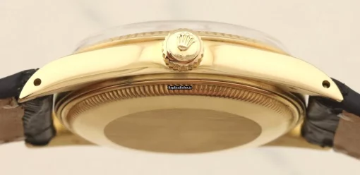 Amazing Replica Rolex Oyster Perpetual Date 1503 Caliber 1570 Automatic Movement 34mm Yellow Gold Case Mens/unisex Watch - Image 5