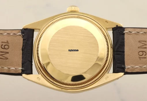 Amazing Replica Rolex Oyster Perpetual Date 1503 Caliber 1570 Automatic Movement 34mm Yellow Gold Case Mens/unisex Watch - Image 6