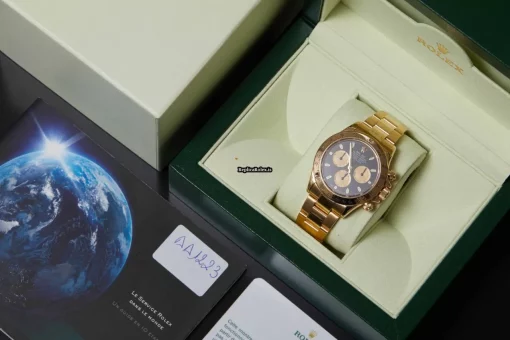 Cool Replica Rolex Daytona 116528 Caliber 4130 Automatic Movement 40mm Yellow Gold Case Mens/unisex Watch - Image 6
