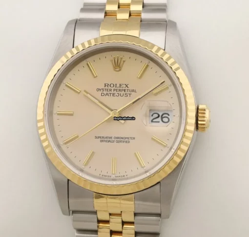 High-end Replica Rolex Datejust 16233 Caliber 3135 Automatic Movement 36mm Gold/steel Case Mens/unisex Watch