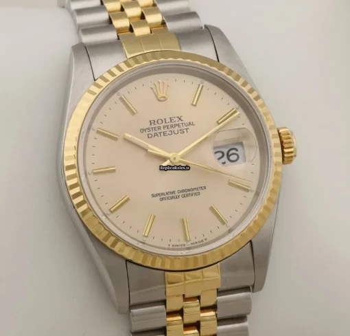 High-end Replica Rolex Datejust 16233 Caliber 3135 Automatic Movement 36mm Gold/steel Case Mens/unisex Watch - Image 4