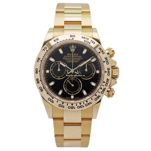 Amazing Knockoff Rolex Daytona 116508 Automatic Movement 40mm Yellow Gold Case Mens/unisex Watch