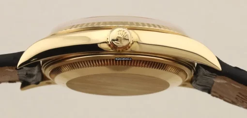 Fantastic Replica Rolex Oyster Perpetual Date 15238 Caliber 3135 Automatic Movement 34mm Yellow Gold Case Mens/unisex Watch - Image 5