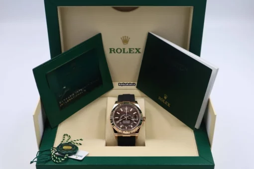 Fine Replica Rolex Sky-dweller 326235 Caliber 9001 Automatic Movement 42mm Rose Gold Case Mens/unisex Watch - Image 3