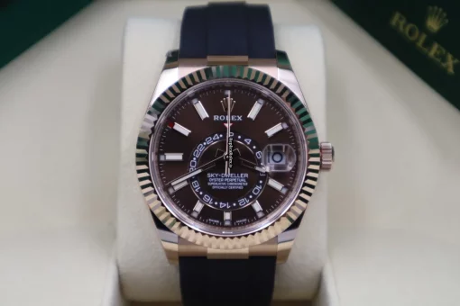 Fine Replica Rolex Sky-dweller 326235 Caliber 9001 Automatic Movement 42mm Rose Gold Case Mens/unisex Watch - Image 4