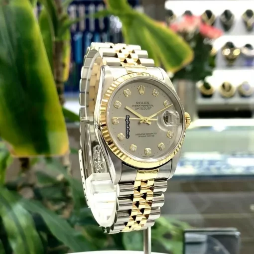 Appealing Imitation Rolex Datejust 16233 Caliber 3135 Automatic Movement 36mm Gold/steel Case Mens/unisex Watch - Image 2