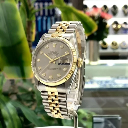 Appealing Imitation Rolex Datejust 16233 Caliber 3135 Automatic Movement 36mm Gold/steel Case Mens/unisex Watch - Image 3