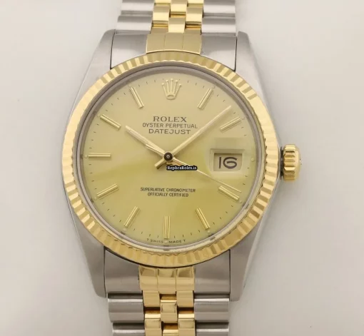 Superb Replica Rolex Datejust 16013 Caliber 3035 Automatic Movement 36mm Gold/steel Case Mens/unisex Watch