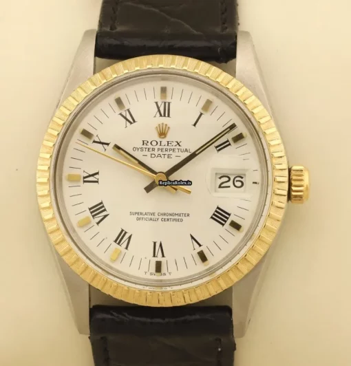 Fabulous Replica Rolex Oyster Perpetual Date 15053 Caliber 3035 Automatic Movement 34mm Gold/steel Case Mens/unisex Watch