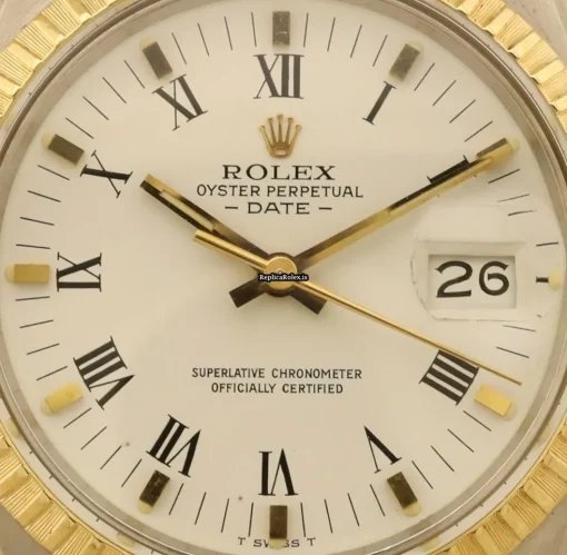 Fabulous Replica Rolex Oyster Perpetual Date 15053 Caliber 3035 Automatic Movement 34mm Gold/steel Case Mens/unisex Watch - Image 2