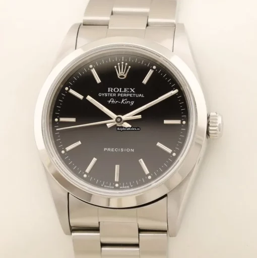 Defect Fake Rolex Air King Precision 14000 Caliber 3000 Automatic Movement 34mm Steel Case Mens/unisex Watch