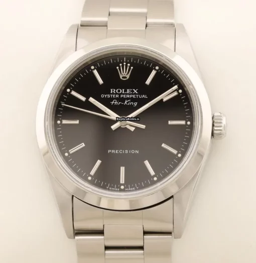 Defect Fake Rolex Air King Precision 14000 Caliber 3000 Automatic Movement 34mm Steel Case Mens/unisex Watch - Image 3