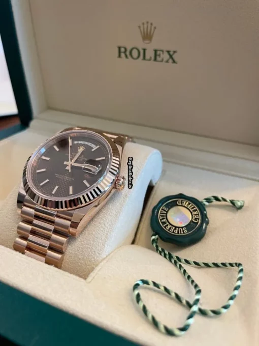 Suitable Fake Rolex Day-date 40 228235 Caliber 3255 Automatic Movement 40mm Rose Gold Case Mens/unisex Watch - Image 4