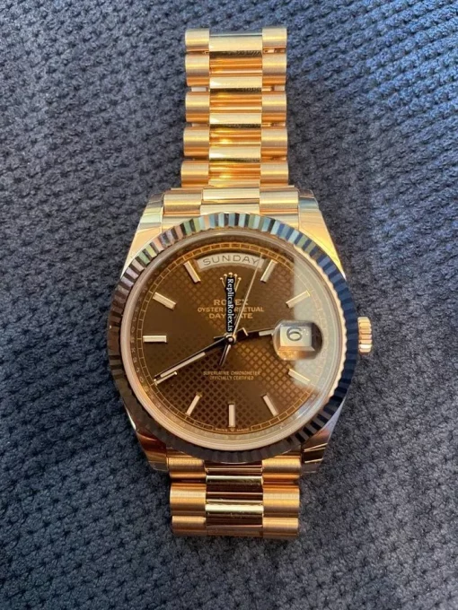 Suitable Fake Rolex Day-date 40 228235 Caliber 3255 Automatic Movement 40mm Rose Gold Case Mens/unisex Watch - Image 6