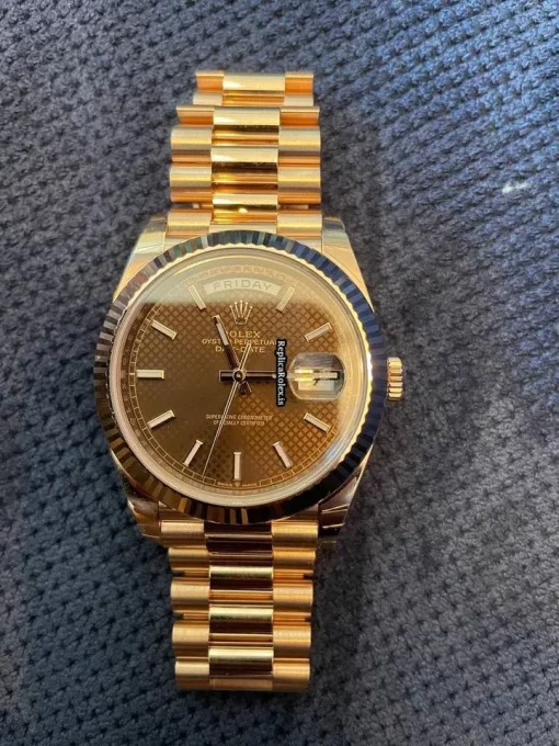 Suitable Fake Rolex Day-date 40 228235 Caliber 3255 Automatic Movement 40mm Rose Gold Case Mens/unisex Watch - Image 7