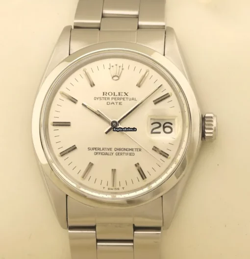 Defect Replica Rolex Oyster Perpetual Date 1500 Caliber 1570 Automatic Movement 34mm Steel Case Mens/unisex Watch