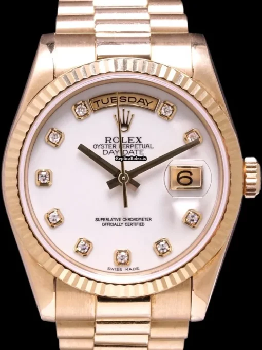 Lovely Replicas Rolex Day-date 36 118238 Caliber 3155 Automatic Movement 36mm Yellow Gold Case Mens/unisex Watch