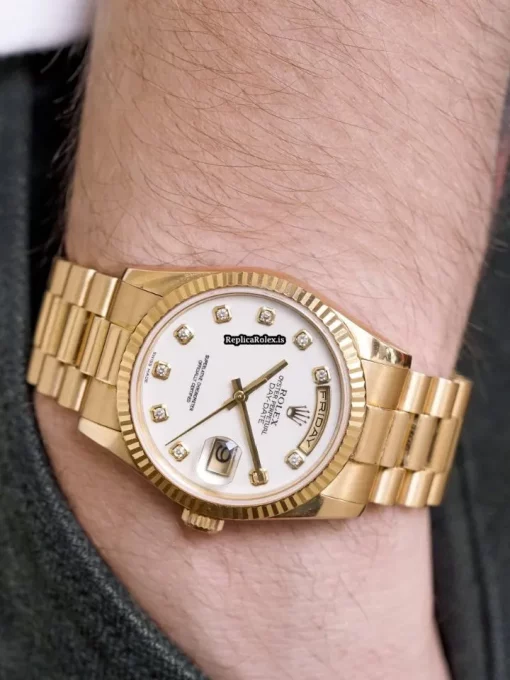 Lovely Replicas Rolex Day-date 36 118238 Caliber 3155 Automatic Movement 36mm Yellow Gold Case Mens/unisex Watch - Image 2