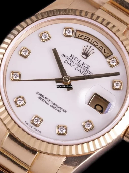 Lovely Replicas Rolex Day-date 36 118238 Caliber 3155 Automatic Movement 36mm Yellow Gold Case Mens/unisex Watch - Image 7