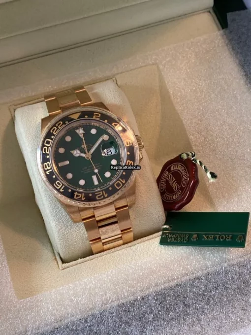 Mind-boggling Replica Rolex Gmt-master II 116718ln Caliber 3186 Automatic Movement 40mm Yellow Gold Case Mens/unisex Watch - Image 3