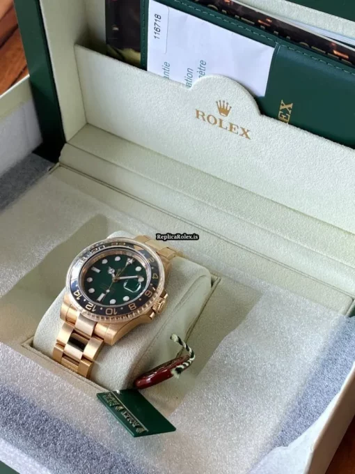 Mind-boggling Replica Rolex Gmt-master II 116718ln Caliber 3186 Automatic Movement 40mm Yellow Gold Case Mens/unisex Watch - Image 4