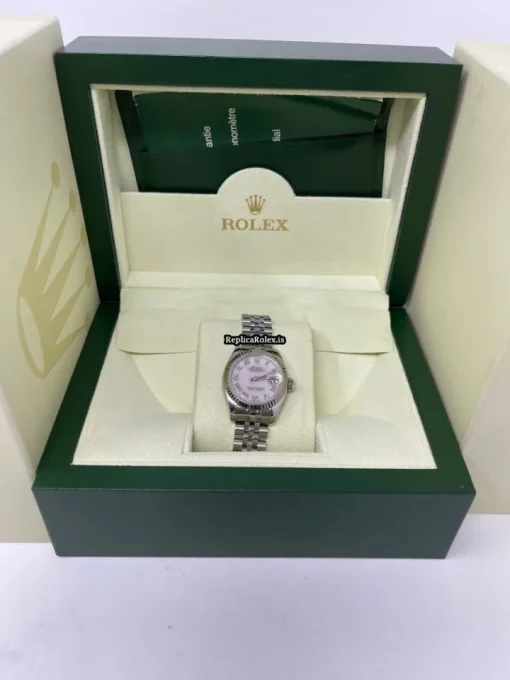 Incredible Replica Rolex Lady-datejust 179174 Caliber 2235 Automatic Movement 26mm Steel Case Womens Watch - Image 11
