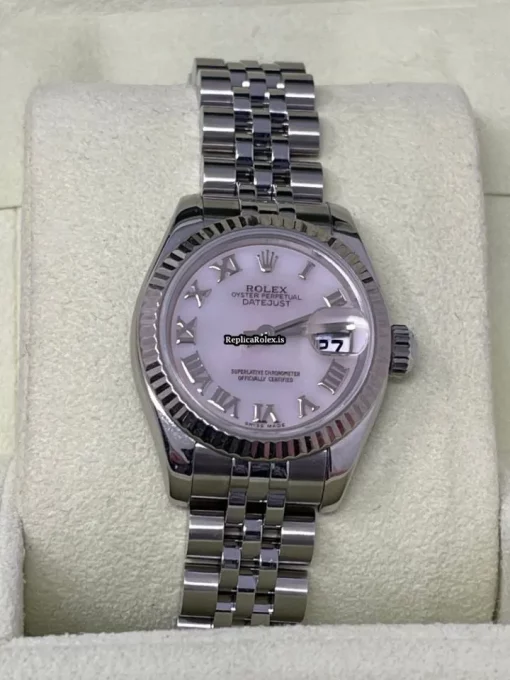 Incredible Replica Rolex Lady-datejust 179174 Caliber 2235 Automatic Movement 26mm Steel Case Womens Watch - Image 13