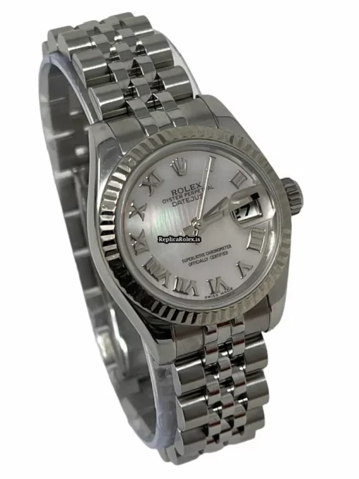 Incredible Replica Rolex Lady-datejust 179174 Caliber 2235 Automatic Movement 26mm Steel Case Womens Watch - Image 5