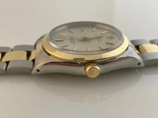 Design Fake Rolex Oyster Perpetual 14203 Automatic Movement 34mm Gold/steel Case Mens/unisex Watch - Image 5