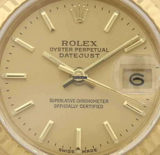 Stylish Copy Rolex Lady-datejust 69178 Caliber 2135 Automatic Movement 26mm Yellow Gold Case Womens Watch - Image 2