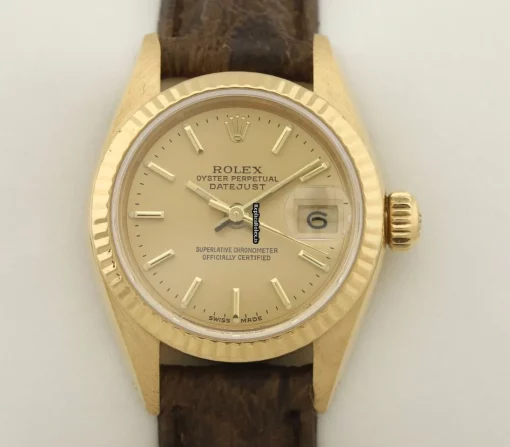 Stylish Copy Rolex Lady-datejust 69178 Caliber 2135 Automatic Movement 26mm Yellow Gold Case Womens Watch - Image 3