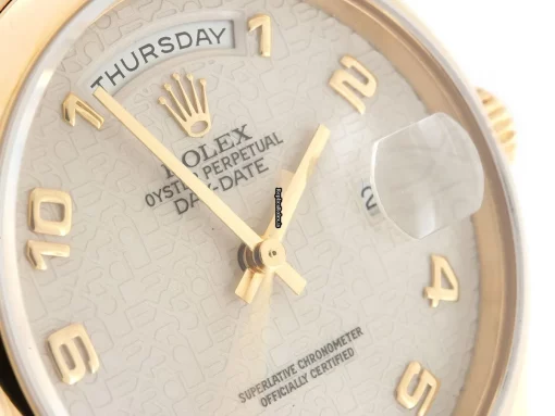 Top Replica Rolex Day-date 36 118208 Automatic Movement 36mm Yellow Gold Case Mens/unisex Watch - Image 9