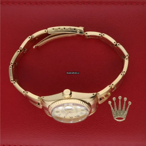 Excellent Replica Rolex Lady-datejust 6917 Caliber 2030 Automatic Movement 26mm Yellow Gold Case Womens Watch - Image 3