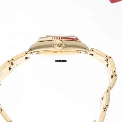 Excellent Replica Rolex Lady-datejust 6917 Caliber 2030 Automatic Movement 26mm Yellow Gold Case Womens Watch - Image 7