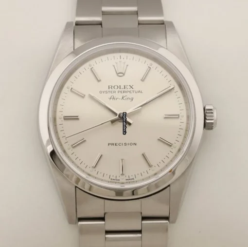 Suitable Fake Rolex Air King Precision 14000m Caliber 3130 Automatic Movement 34mm Steel Case Mens/unisex Watch - Image 4