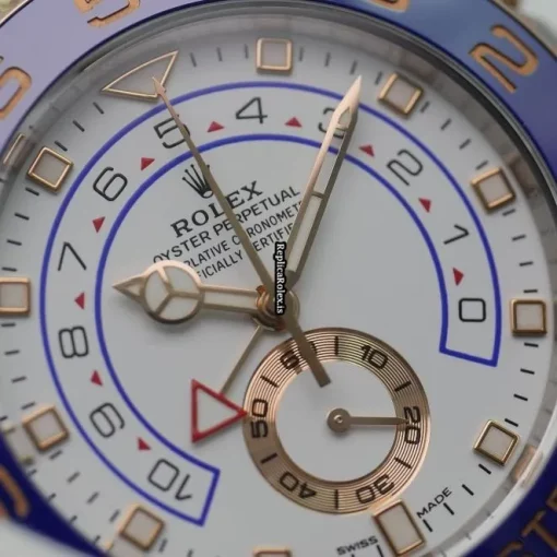 1:1 Fake Rolex Yacht-master II 116681 Automatic Movement 44mm Gold/steel Case Mens/unisex Watch - Image 10