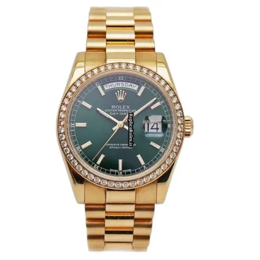 Reliable Fake Rolex Day-date 36 118348 Automatic Movement 36mm Yellow Gold Case Mens/unisex Watch