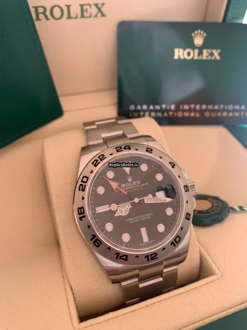 Excellent Fake Rolex Explorer II 16570 Caliber 3185 Automatic Movement 42mm Steel Case Mens/unisex Watch - Image 2