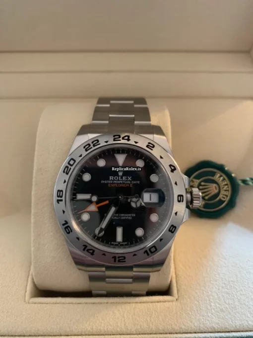 Excellent Fake Rolex Explorer II 16570 Caliber 3185 Automatic Movement 42mm Steel Case Mens/unisex Watch - Image 7