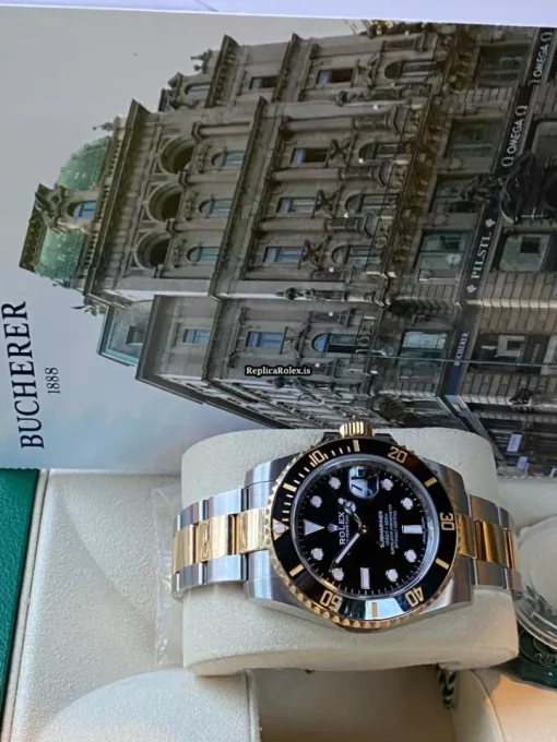 Lovely Imitation Rolex Submariner Date 116613ln Caliber 3135 Automatic Movement 40mm Gold/steel Case Mens/unisex Watch - Image 6