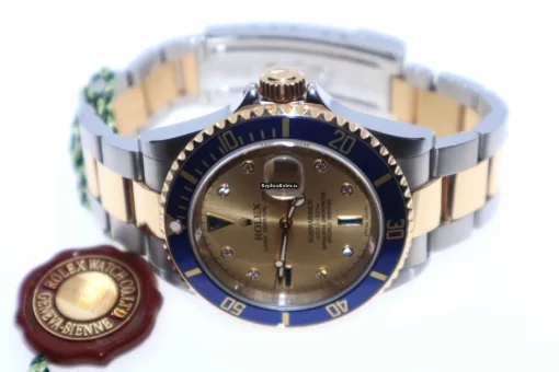 Superb Replica Rolex Submariner Date 16613 Caliber 3135 Automatic Movement 40mm Gold/steel Case Mens/unisex Watch - Image 11