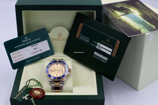 Superb Replica Rolex Submariner Date 16613 Caliber 3135 Automatic Movement 40mm Gold/steel Case Mens/unisex Watch - Image 3