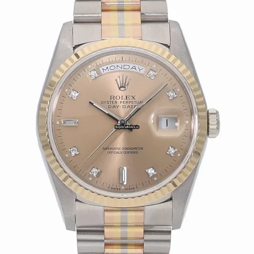 High-end Fake Rolex Day-date 36 18239a Caliber 3155 Automatic Movement 36mm White Gold Case Watch