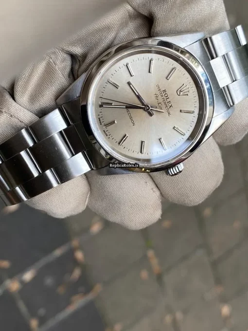 Marvellous Fake Rolex Air King Precision 14000 Caliber 3000 Automatic Movement 34mm Steel Case Mens/unisex Watch - Image 8