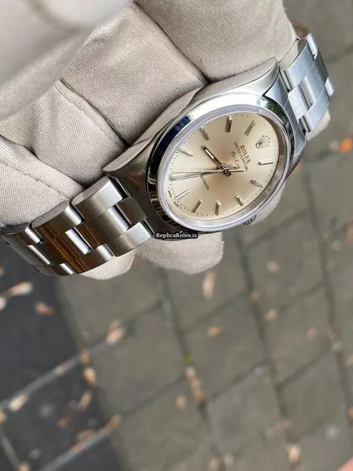 Marvellous Fake Rolex Air King Precision 14000 Caliber 3000 Automatic Movement 34mm Steel Case Mens/unisex Watch - Image 9