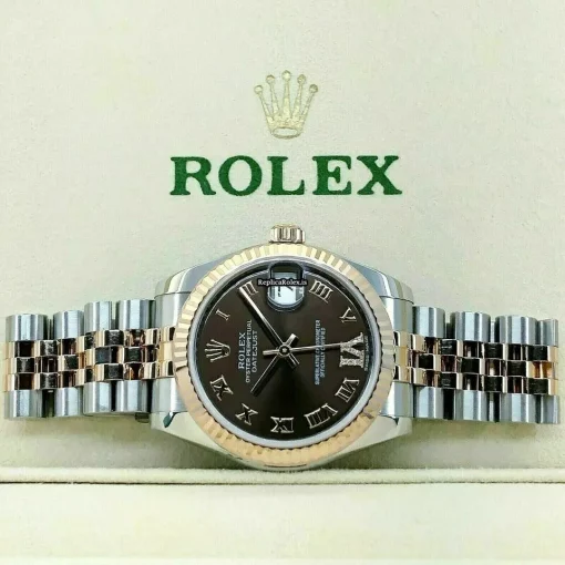 Excellent Fake Rolex Lady-datejust 178271 Caliber 2235 Automatic Movement 31mm Gold/steel Case Womens Watch - Image 4