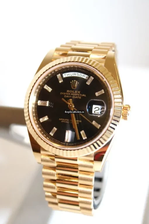 Epic Replica Rolex Day-date 40 228238 Caliber 3255 Automatic Movement 40mm Yellow Gold Case Mens/unisex Watch