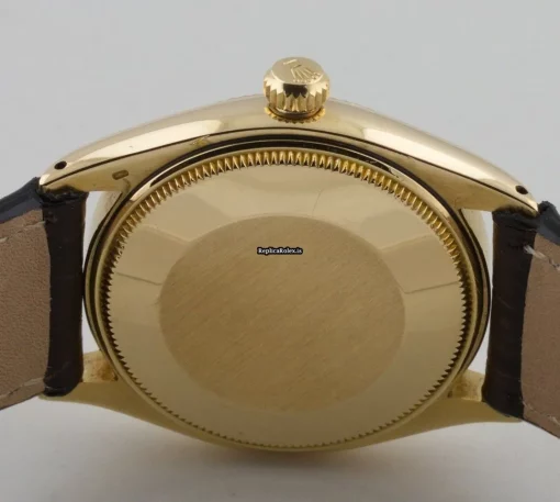 Neat Replica Rolex Oyster Perpetual 34 1005 1560 Butterfly Automatic Movement 34mm Yellow Gold Case Mens/unisex Watch - Image 4