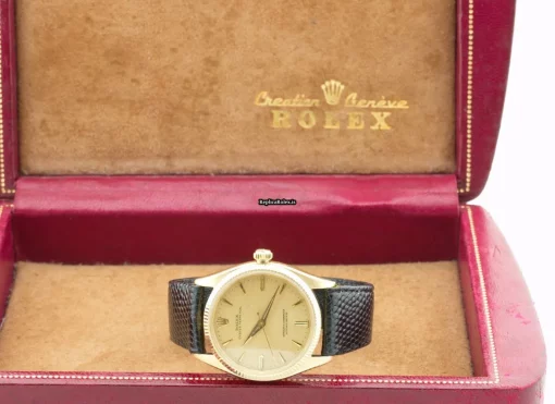 Neat Replica Rolex Oyster Perpetual 34 1005 1560 Butterfly Automatic Movement 34mm Yellow Gold Case Mens/unisex Watch - Image 5